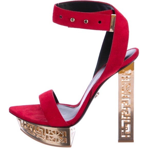 Special edition VERSACE Greek suede pump heels - Picture 7 of 7